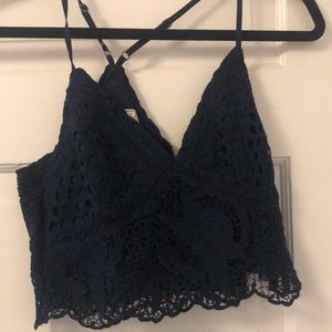 Abercrombie and Fitch Navy Crop Top